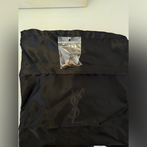 YSL Saint Laurent Slingback Heels Size 41 Platform Nappa Beige - Picture 8 of 15